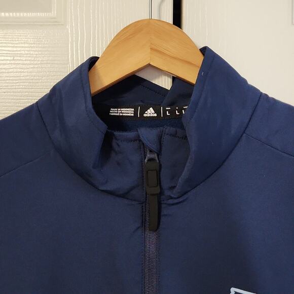 Adidas Atlanta Falcons Men's Navy Blue Jacket Size LG Climalite Pullover Pockets - Picture 7 of 13